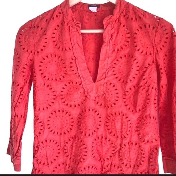 J CREW Eyelet Flowy Tunic - Picture 1 of 6